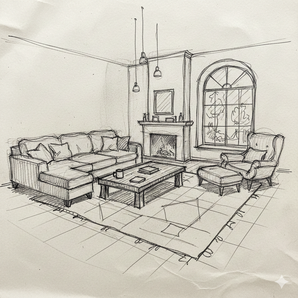 商談で共有された手描きスケッチ